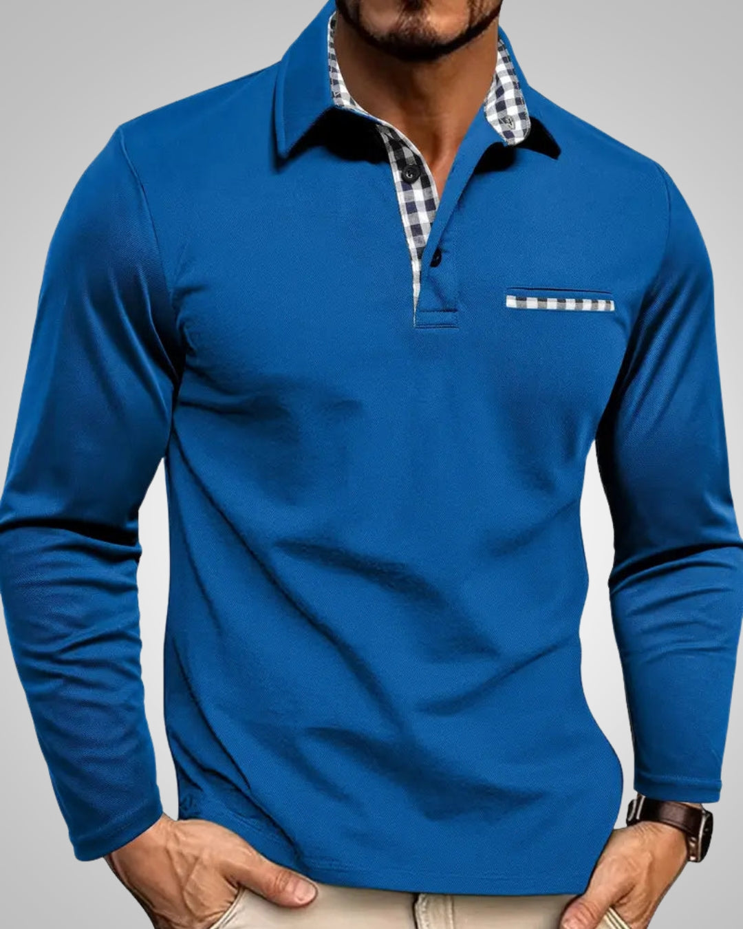 Diarmuid | Men's Casual Longsleeved Polo Shirt