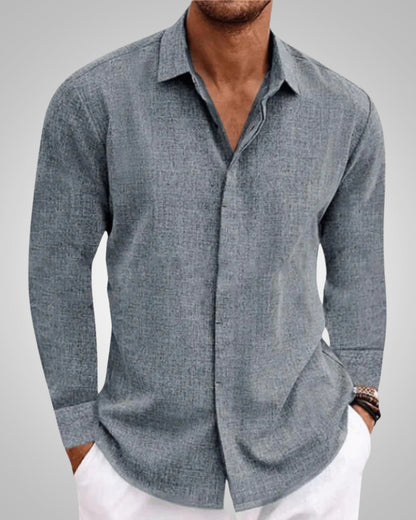 Hugh | Men's Summer Relaxed Fit Longsleeve Shirt
