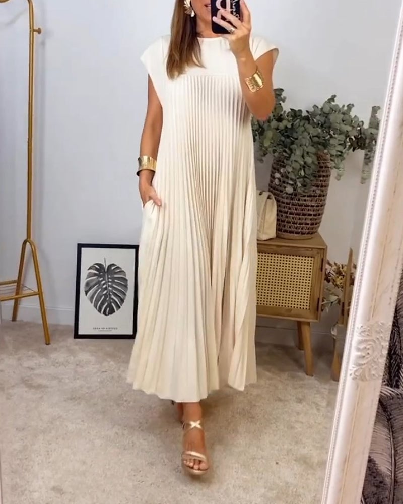 Julia | Women's Elegant Pleated Maxi Dress
