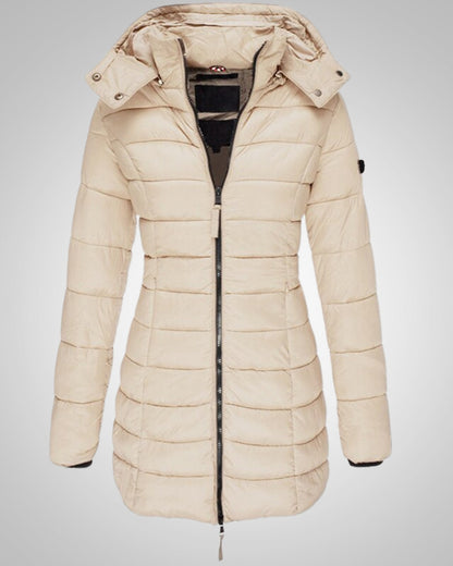 Freya | Women's Long Hooded Down Winter Jacket