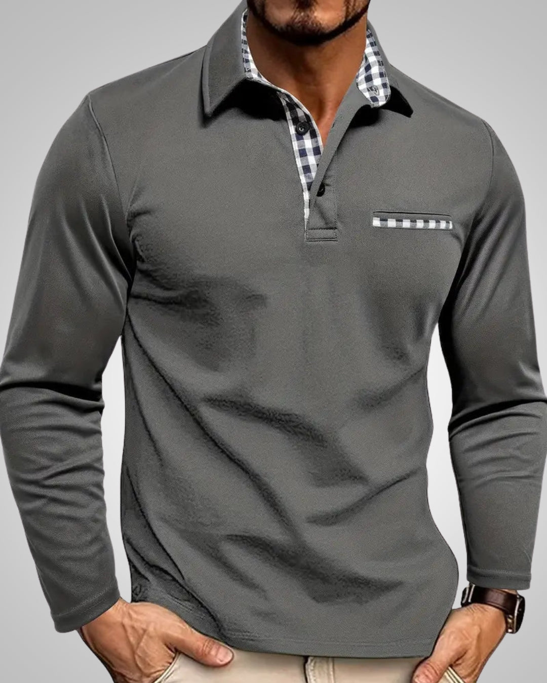 Diarmuid | Men's Casual Longsleeved Polo Shirt