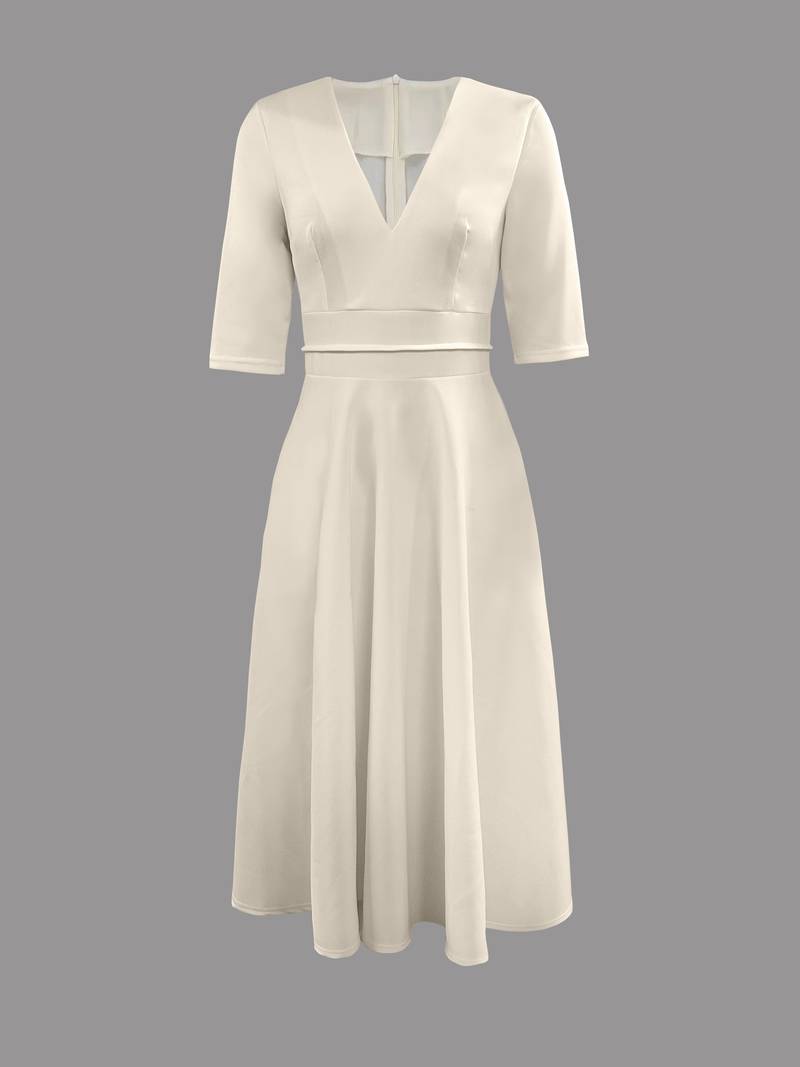 Jessie | Women’s V-Neck Wedding Guest Midi Dress
