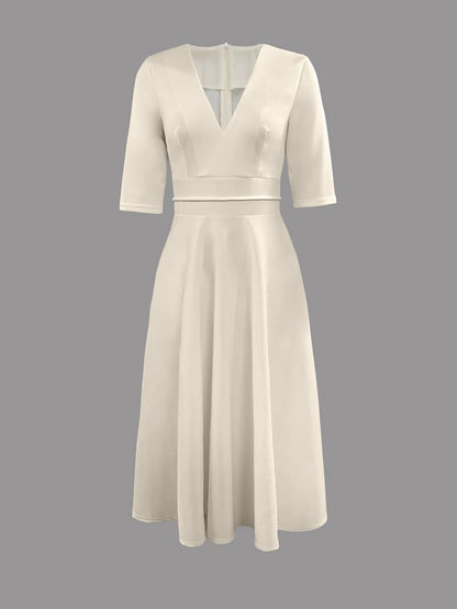 Jessie | Women’s V-Neck Wedding Guest Midi Dress
