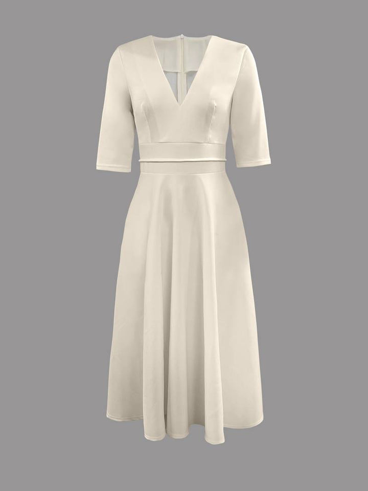 Jessie | Women’s V-Neck Wedding Guest Midi Dress