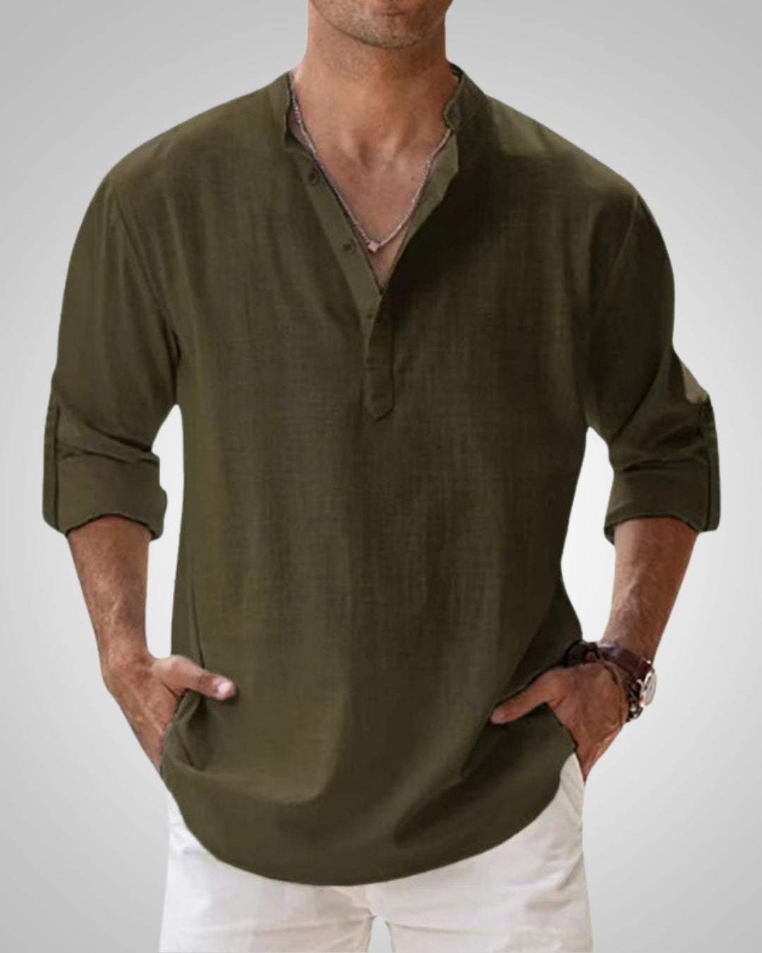 Kevin | Men's Lightweight Casual Henley Shirt