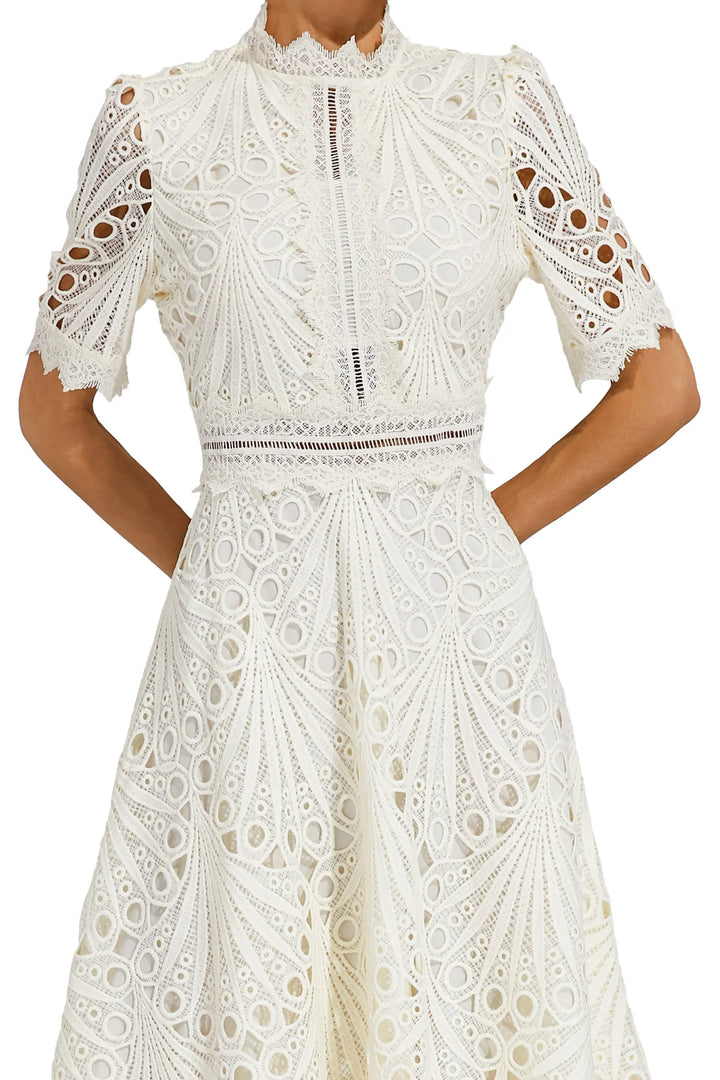 Saddy | Women's Stylish Lace Midi Dress