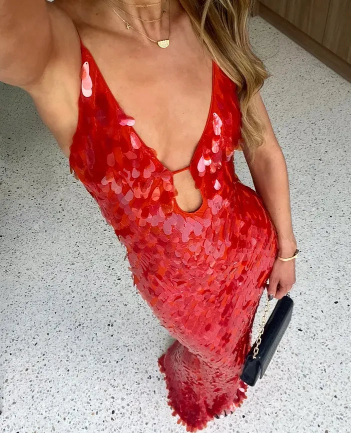 Tinley | Women’s Elegant Sequin Maxi Dress