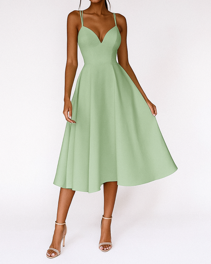 Daisy | Women Strappy Wedding Guest Midi Dress