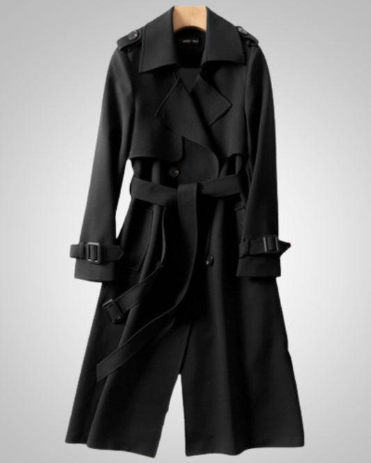 Eleanor | Women Double-Breasted Trench Coat with Belt