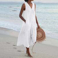 Kate | Women's Casual V-Neck Midi Beach Dress