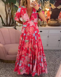 Sarah | Women's Floral V-Neck Maxi Dress