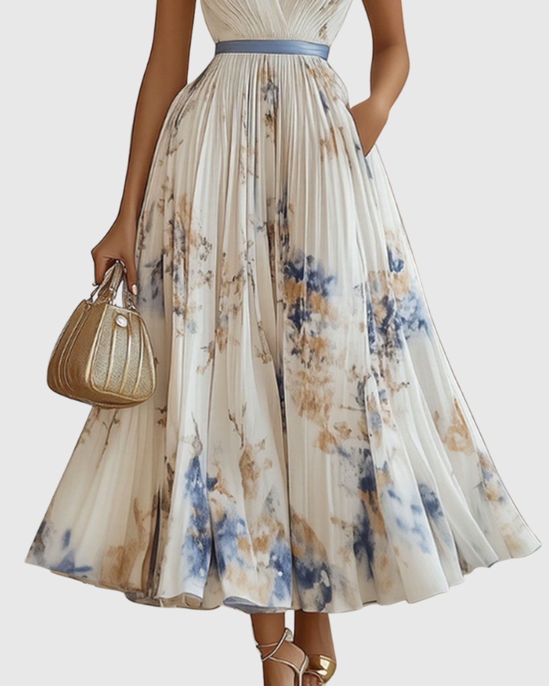 Harper | Women's Elegant Pleated A-line Dress