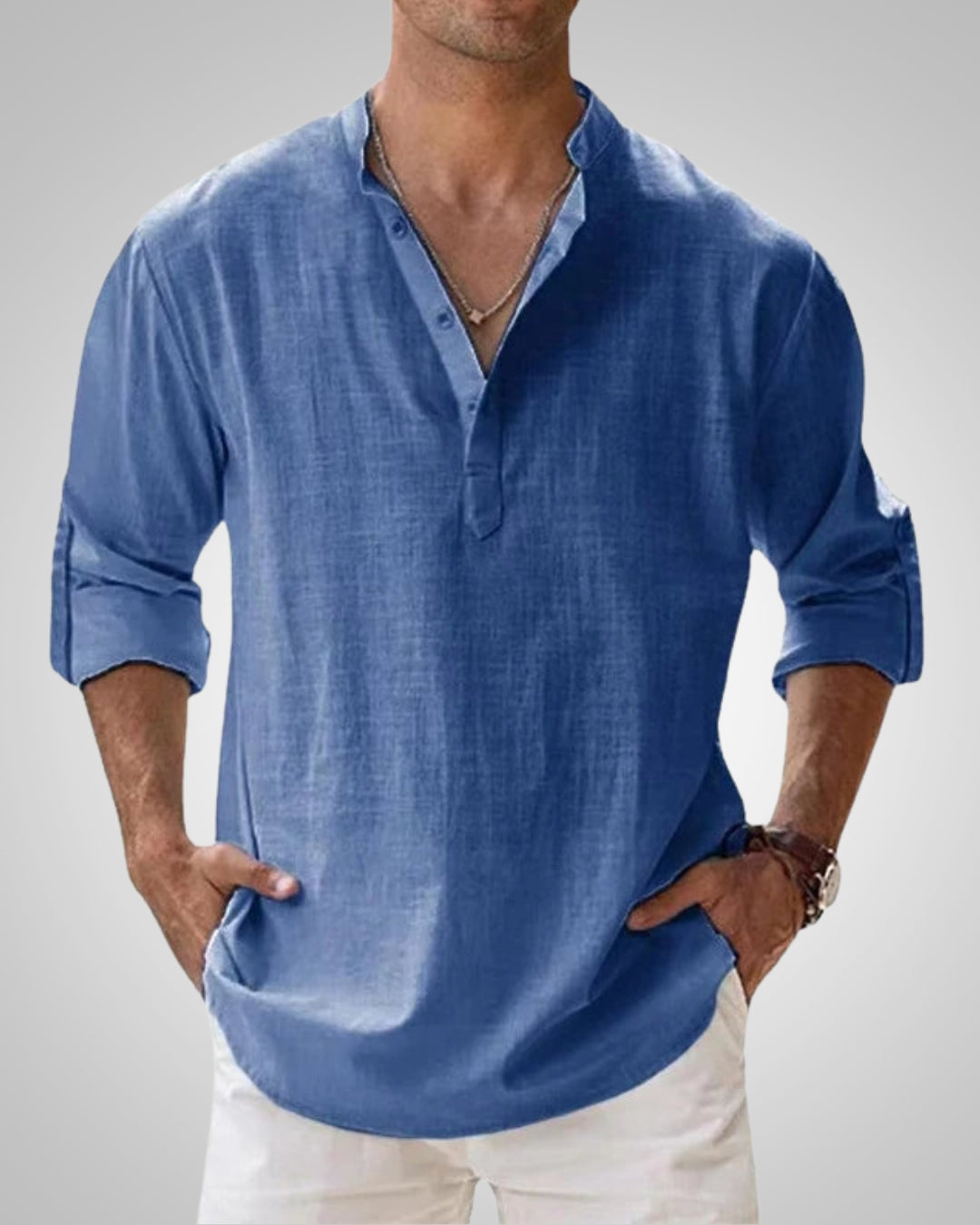 Kevin | Men's Lightweight Casual Henley Shirt