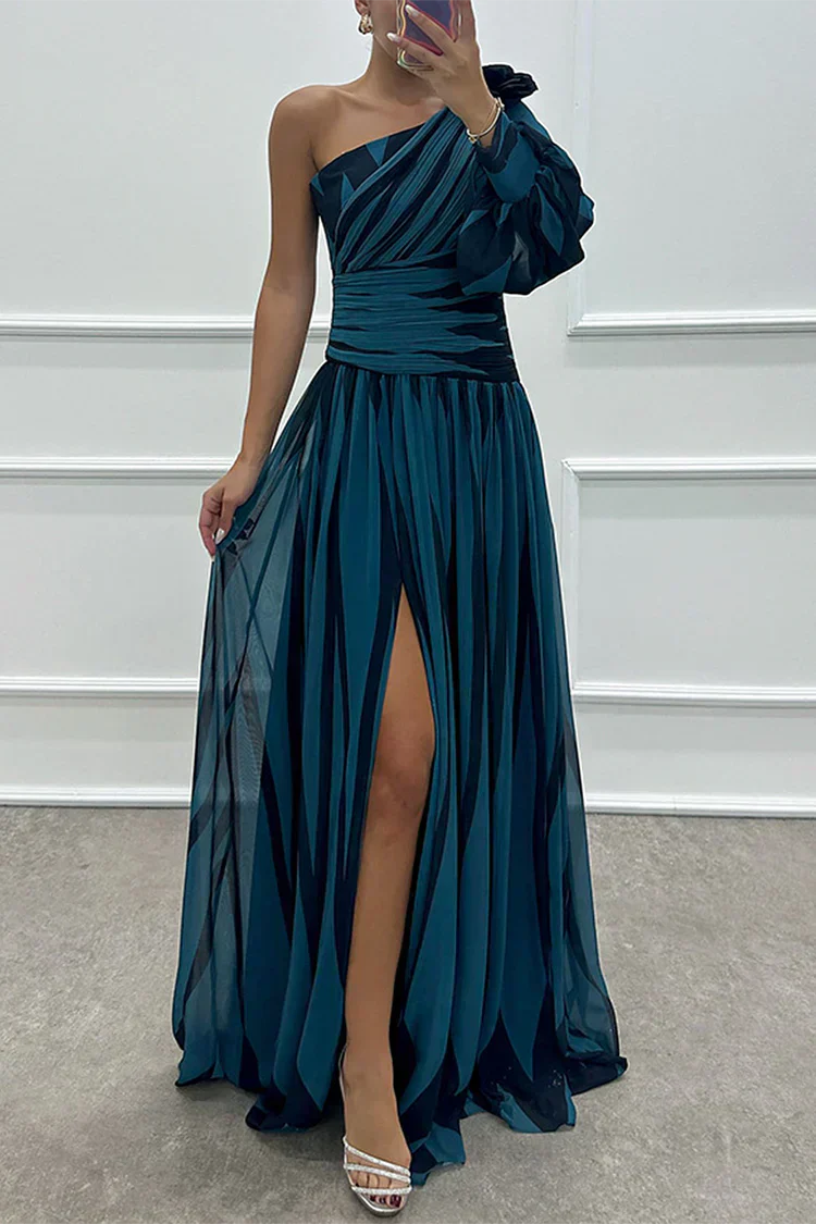 Ainsley | Women’s One-Shoulder Side Slit Dress