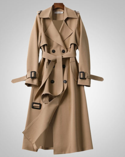 Aurora | Women's Classic Checkered Pattern Trenchcoat
