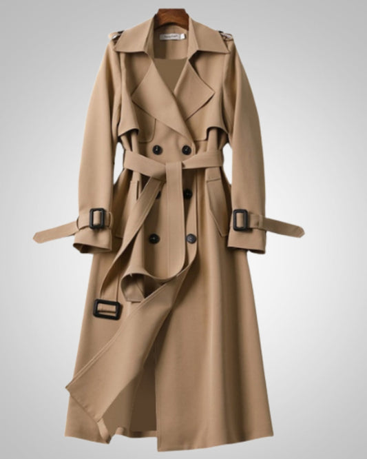Aurora | Women's Classic Checkered Pattern Trenchcoat