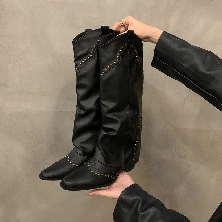 Selah | Women’s Studded Knee High Cowboy Boots