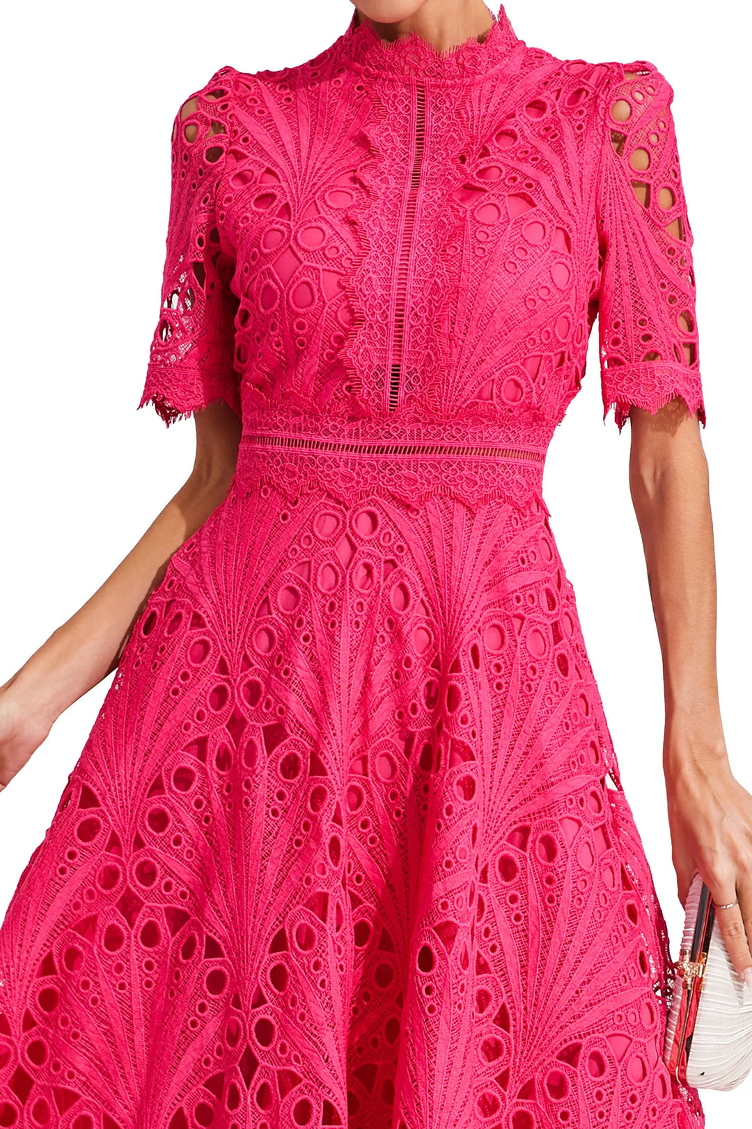 Saddy | Women's Stylish Lace Midi Dress