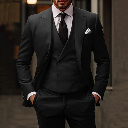 Alfred | Men Structured Fit Three-Piece Formal Suit