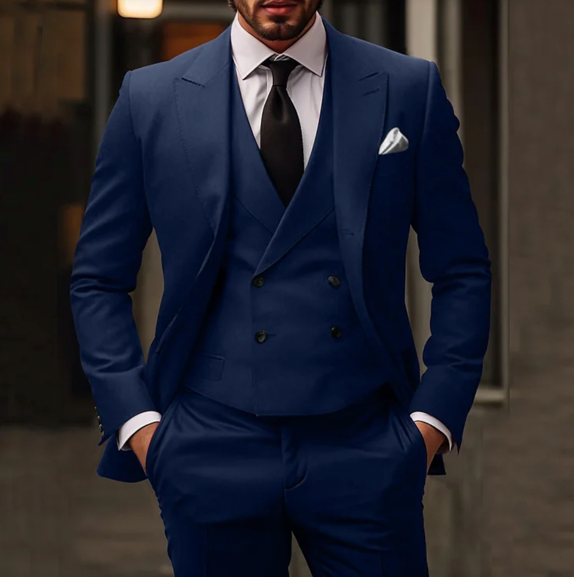 Alfred | Men Structured Fit Three-Piece Formal Suit