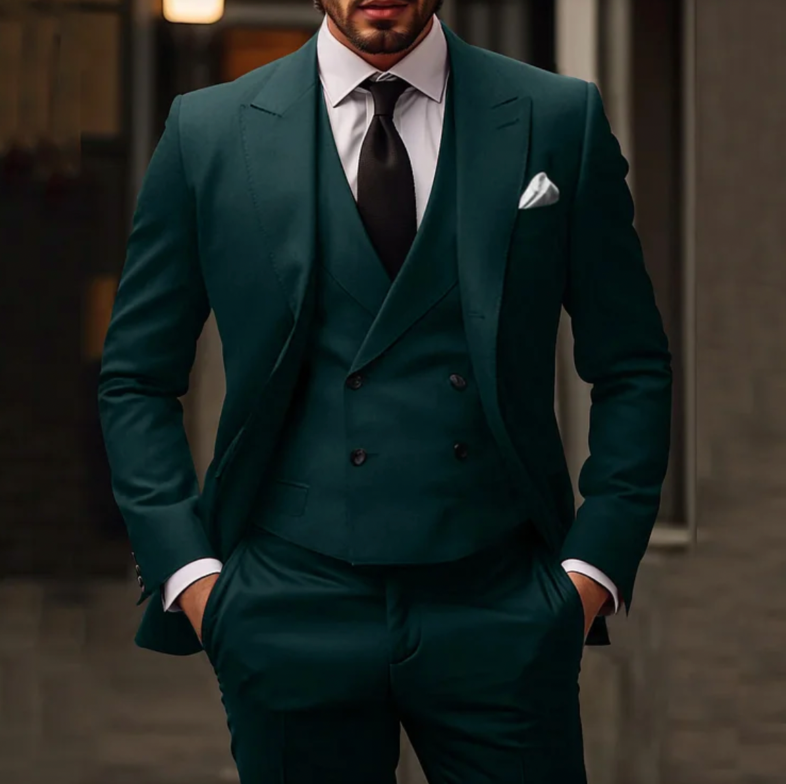 Alfred | Men Structured Fit Three-Piece Formal Suit