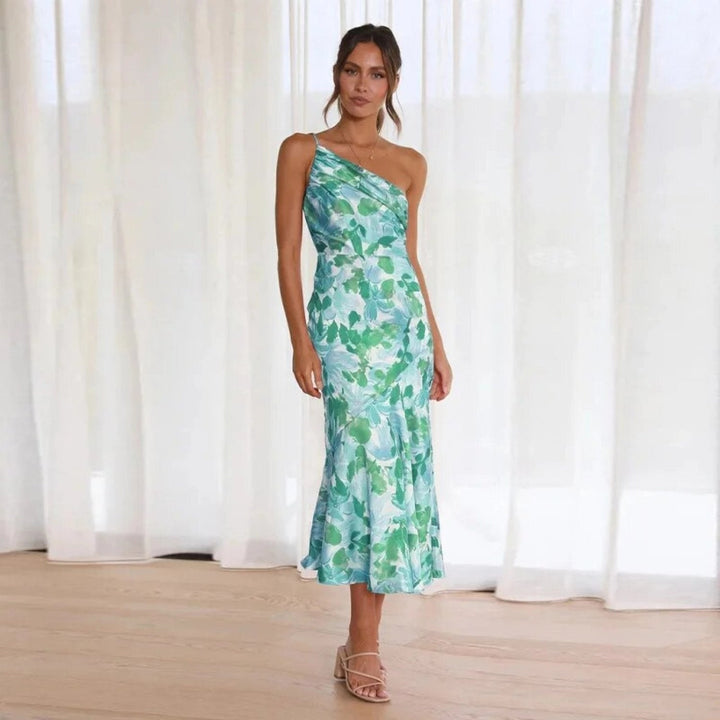 Daphne | Women’s One-Shoulder Bridesmaid Midi Dress
