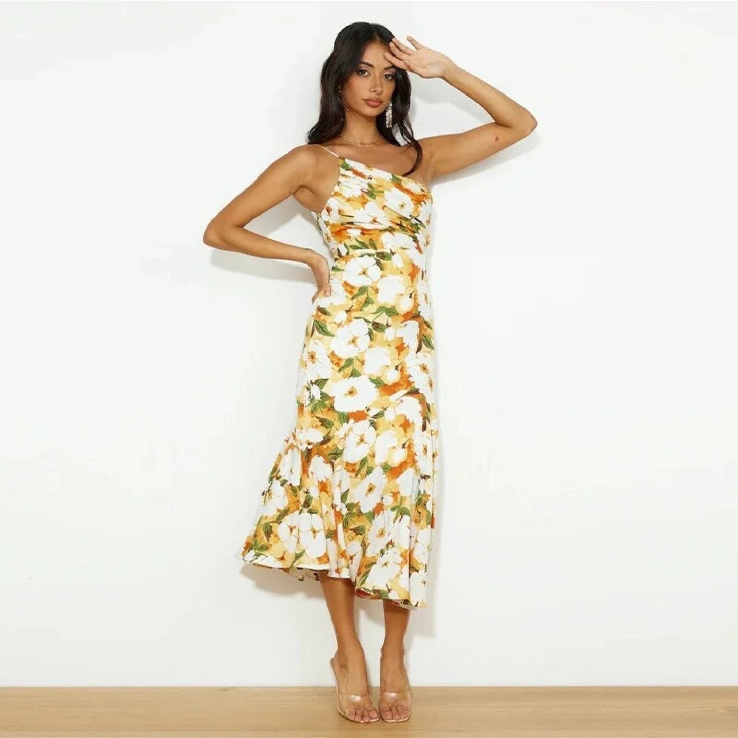 Daphne | Women’s One-Shoulder Bridesmaid Midi Dress