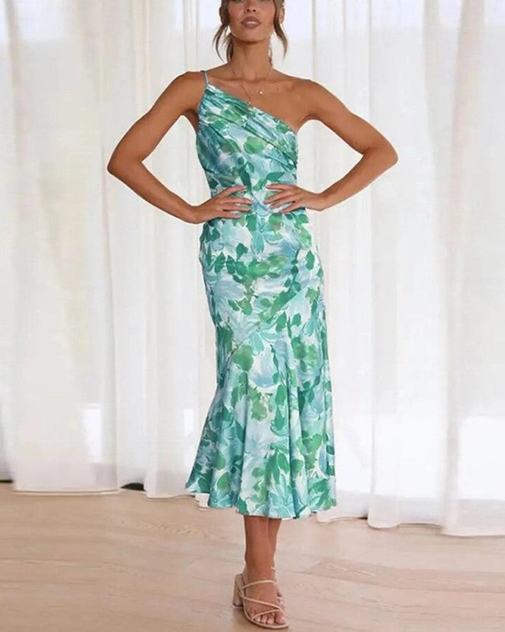 Daphne | Women’s One-Shoulder Bridesmaid Midi Dress