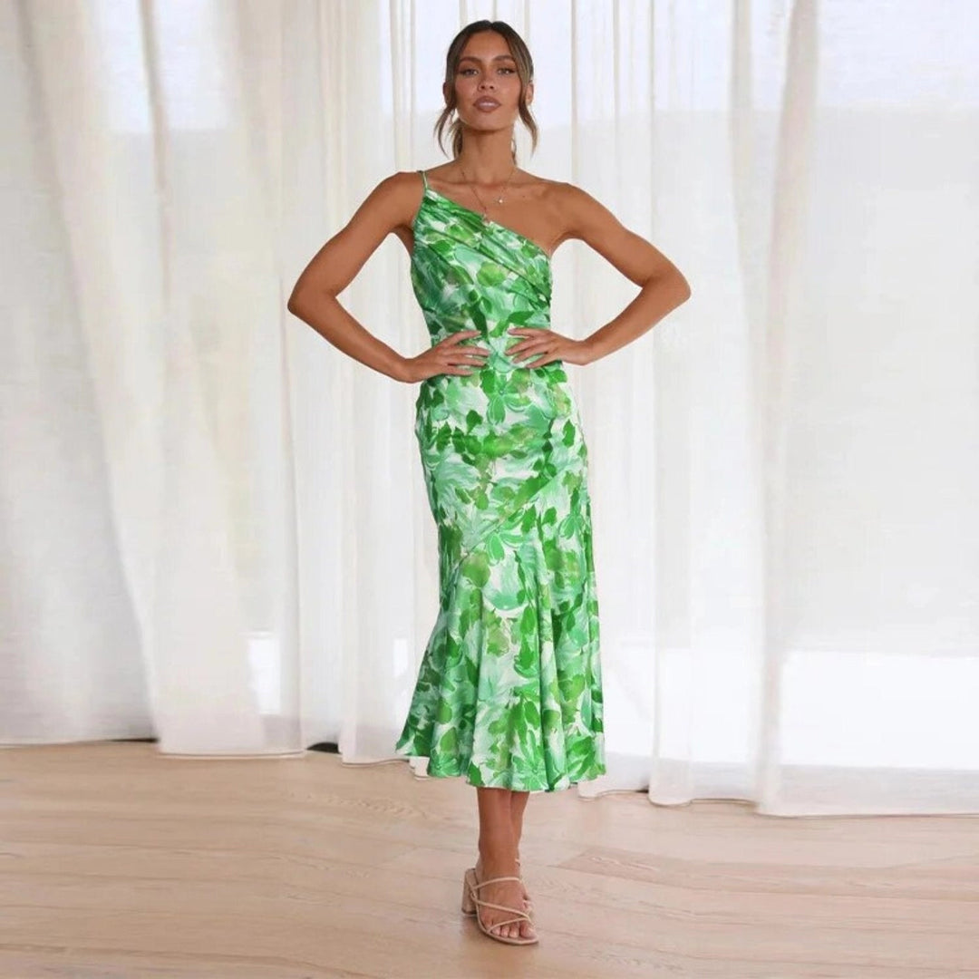 Daphne | Women’s One-Shoulder Bridesmaid Midi Dress