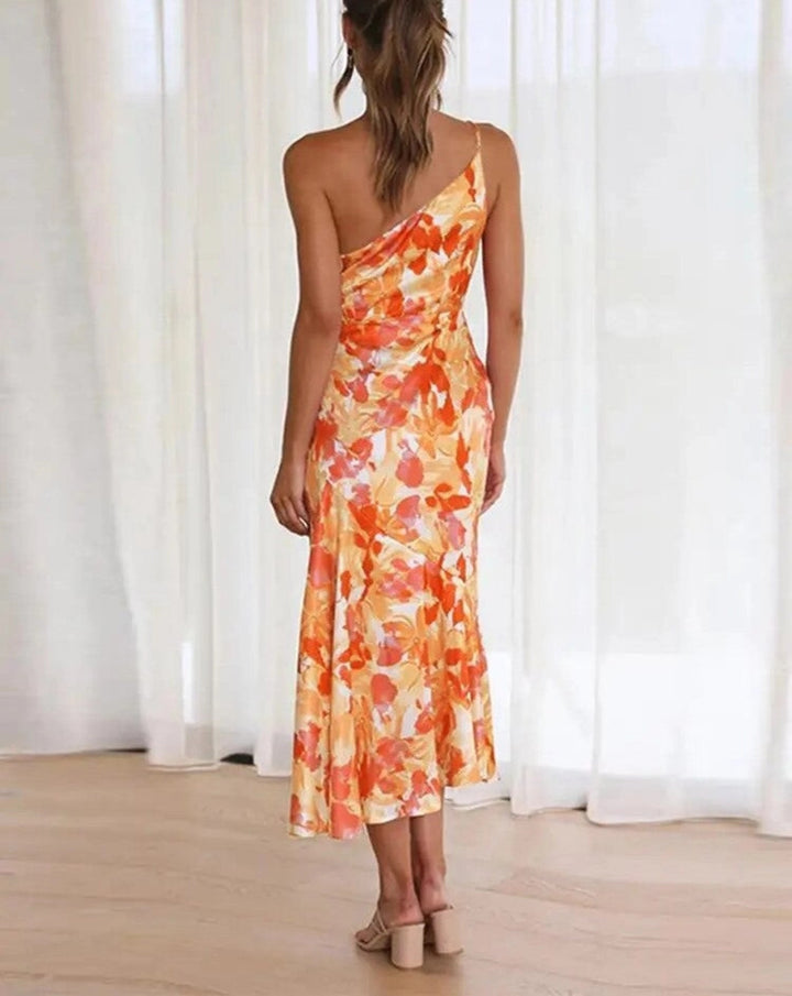 Daphne | Women’s One-Shoulder Bridesmaid Midi Dress