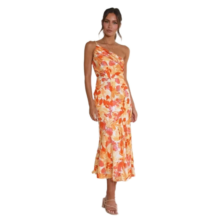 Daphne | Women’s One-Shoulder Bridesmaid Midi Dress