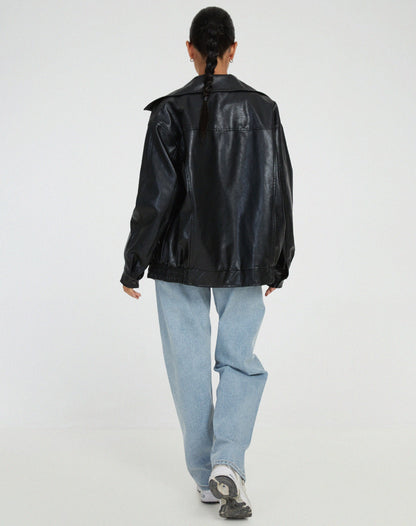 Grainne | Women's Vintage Oversized Leather Jacket