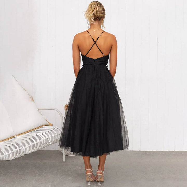 Natalia | Women's Elegant Spaghetti Strap A-line Dress