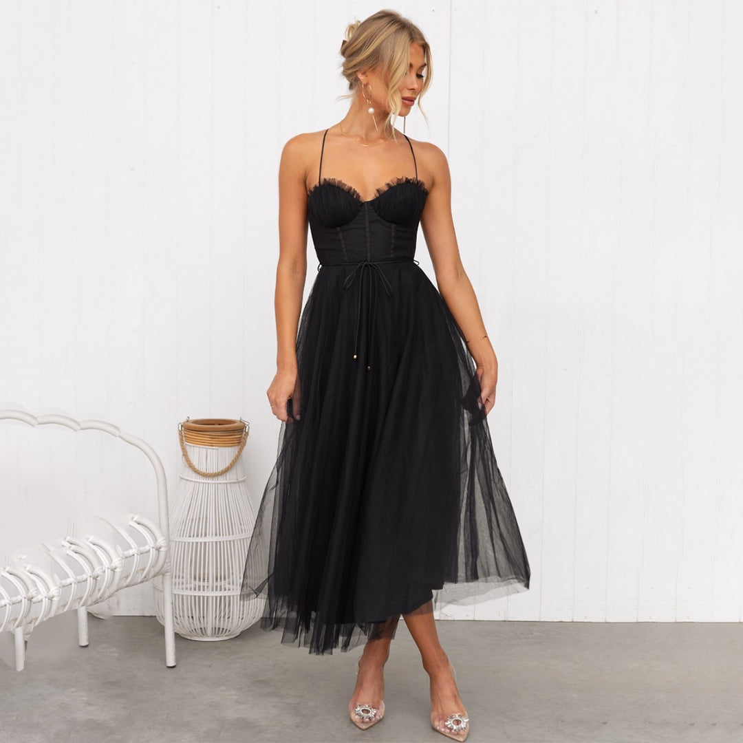 Natalia | Women's Elegant Spaghetti Strap A-line Dress