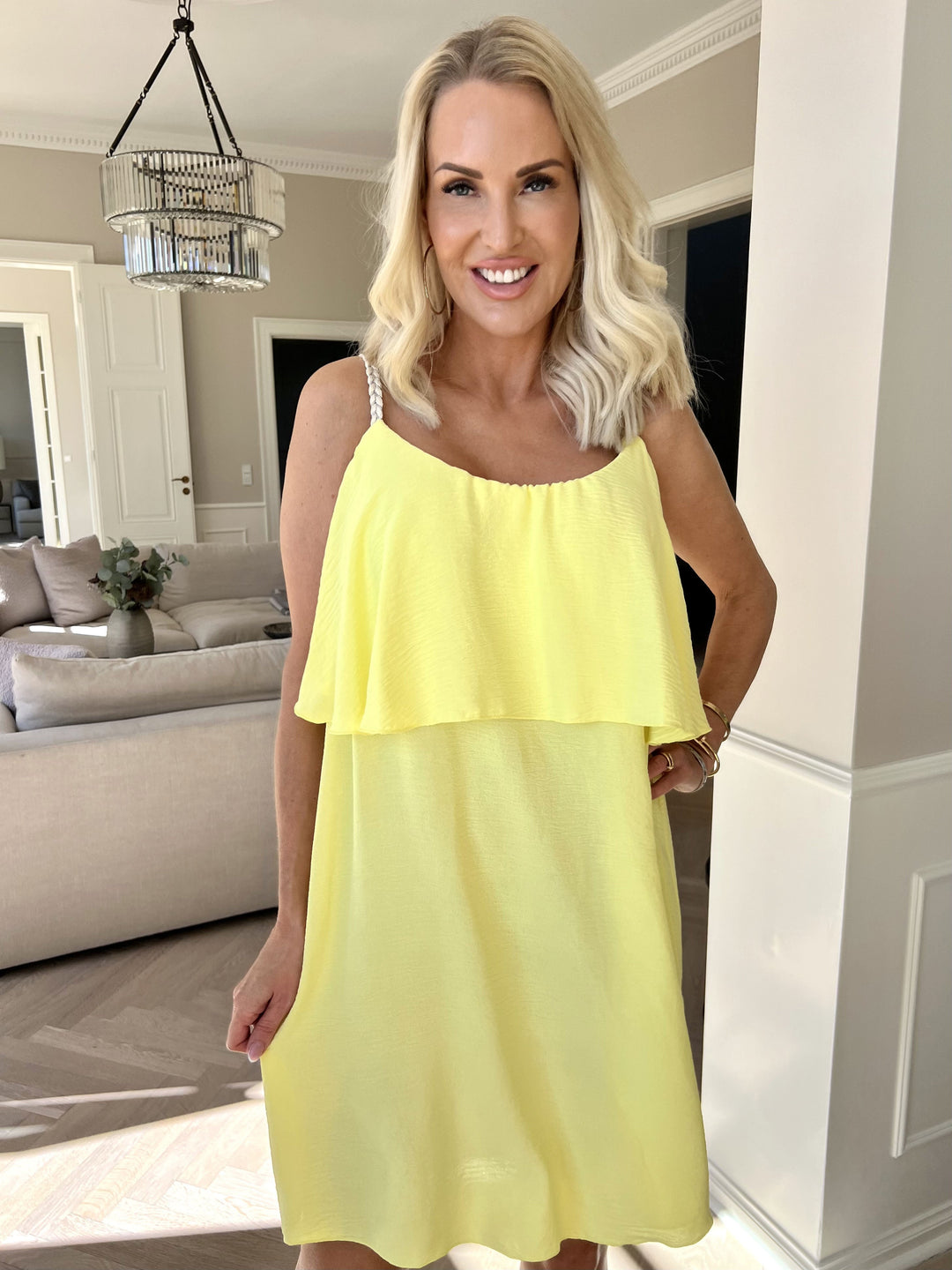 Yamileth | Women’s Braided Strap Summer Midi Dress