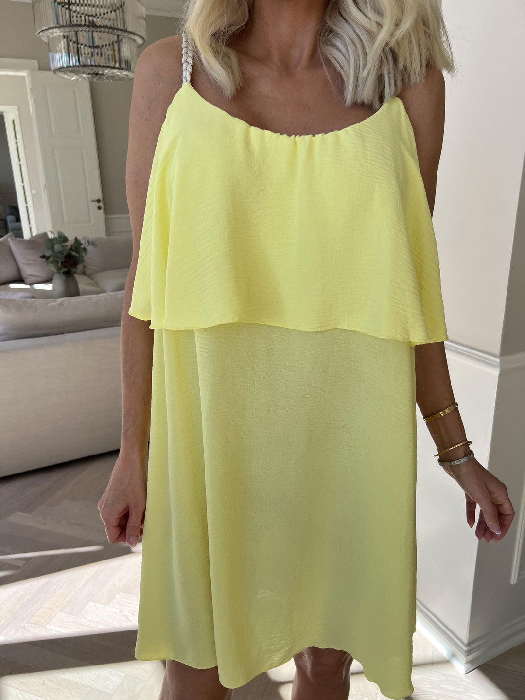 Yamileth | Women’s Braided Strap Summer Midi Dress