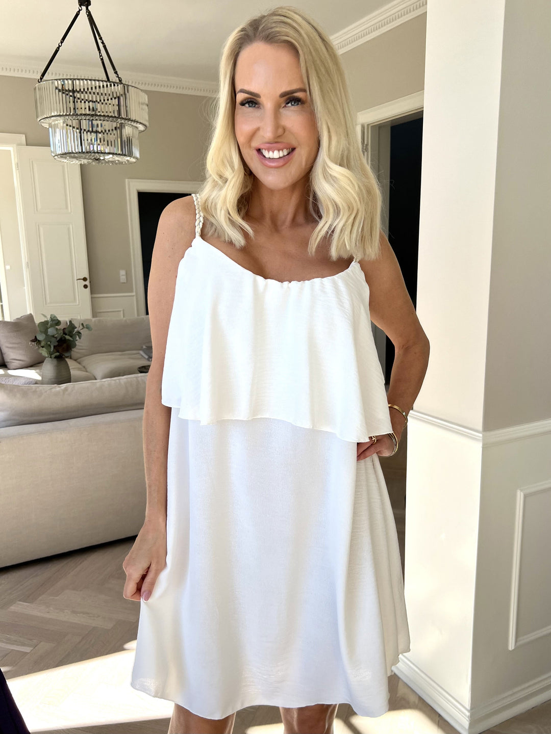 Yamileth | Women’s Braided Strap Summer Midi Dress
