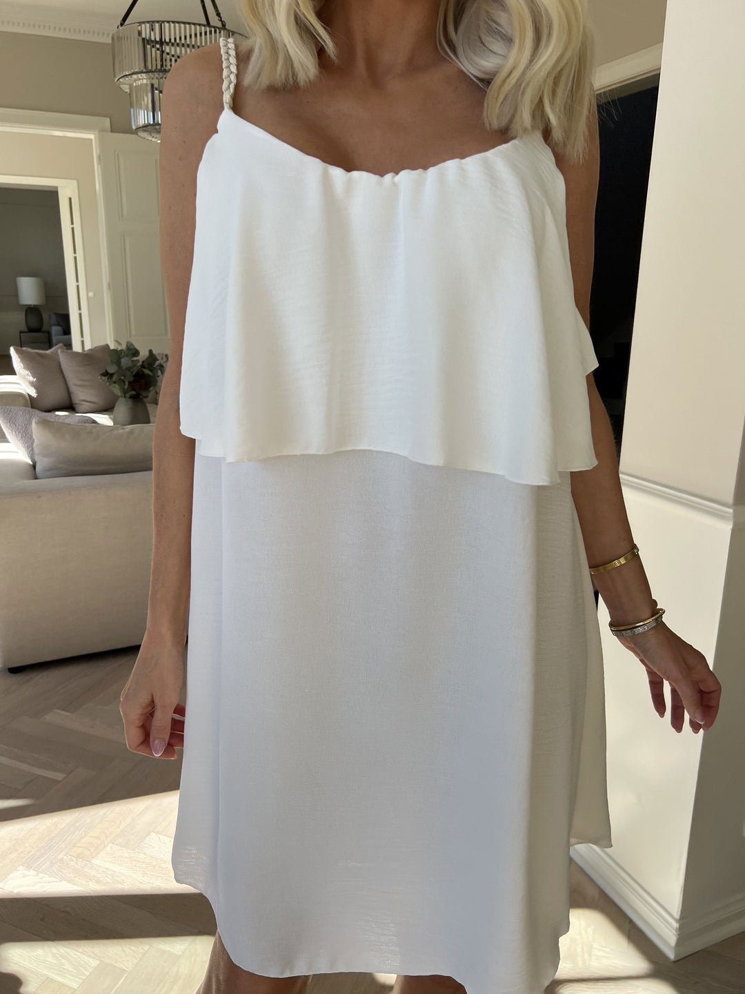 Yamileth | Women’s Braided Strap Summer Midi Dress