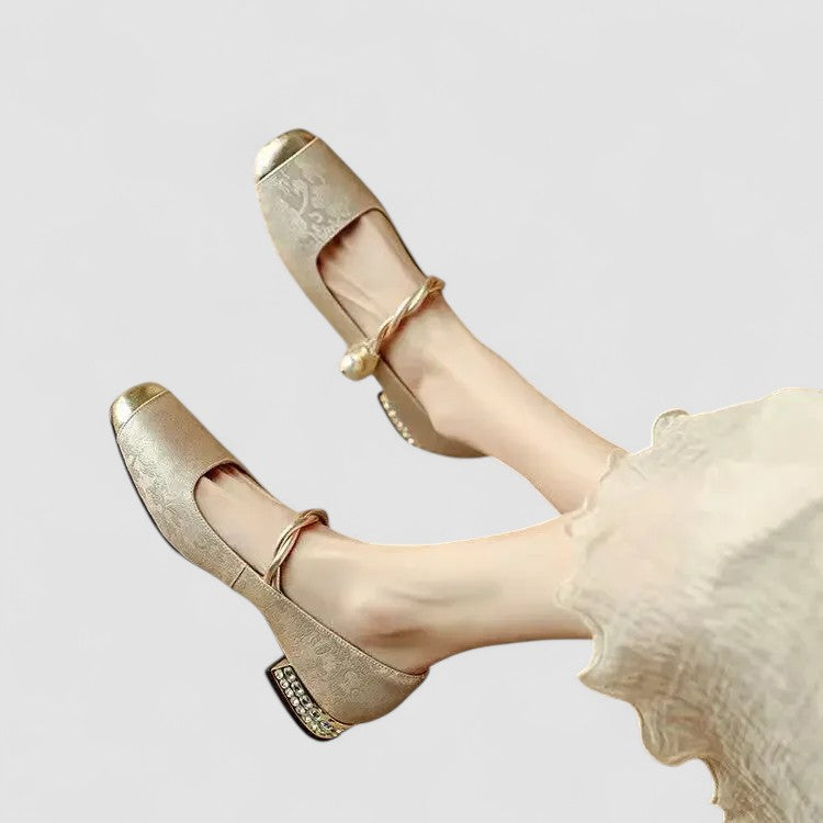 Sinead | Women Low Heel Shoes with Adjustable Strap
