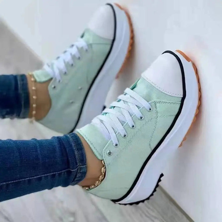 Aria | Women Platform Sneakers with Lace-Up Front