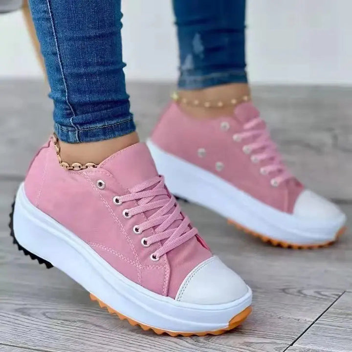 Aria | Women Platform Sneakers with Lace-Up Front