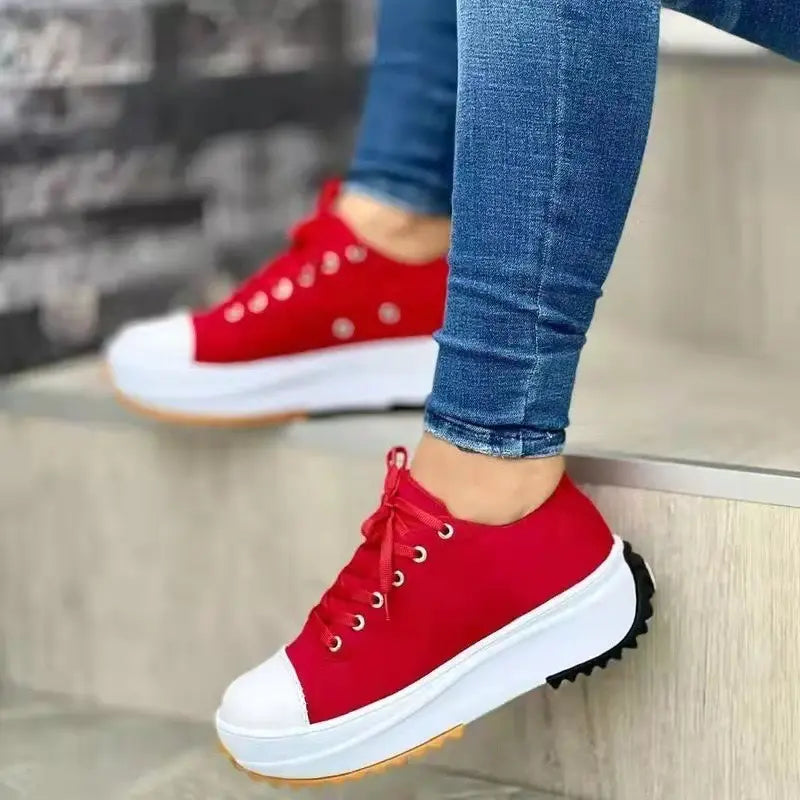 Aria | Women Platform Sneakers with Lace-Up Front