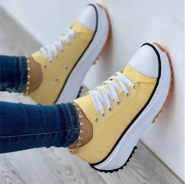 Aria | Women Platform Sneakers with Lace-Up Front