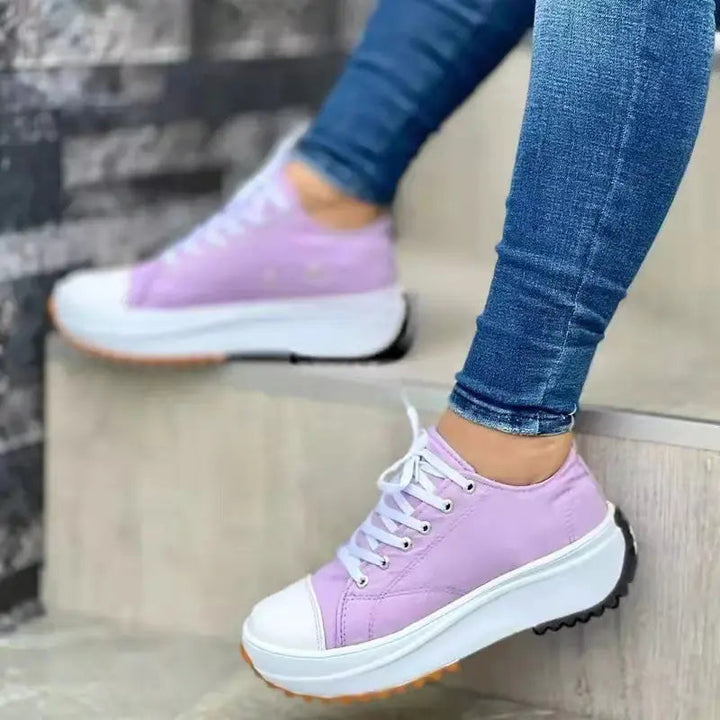 Aria | Women Platform Sneakers with Lace-Up Front