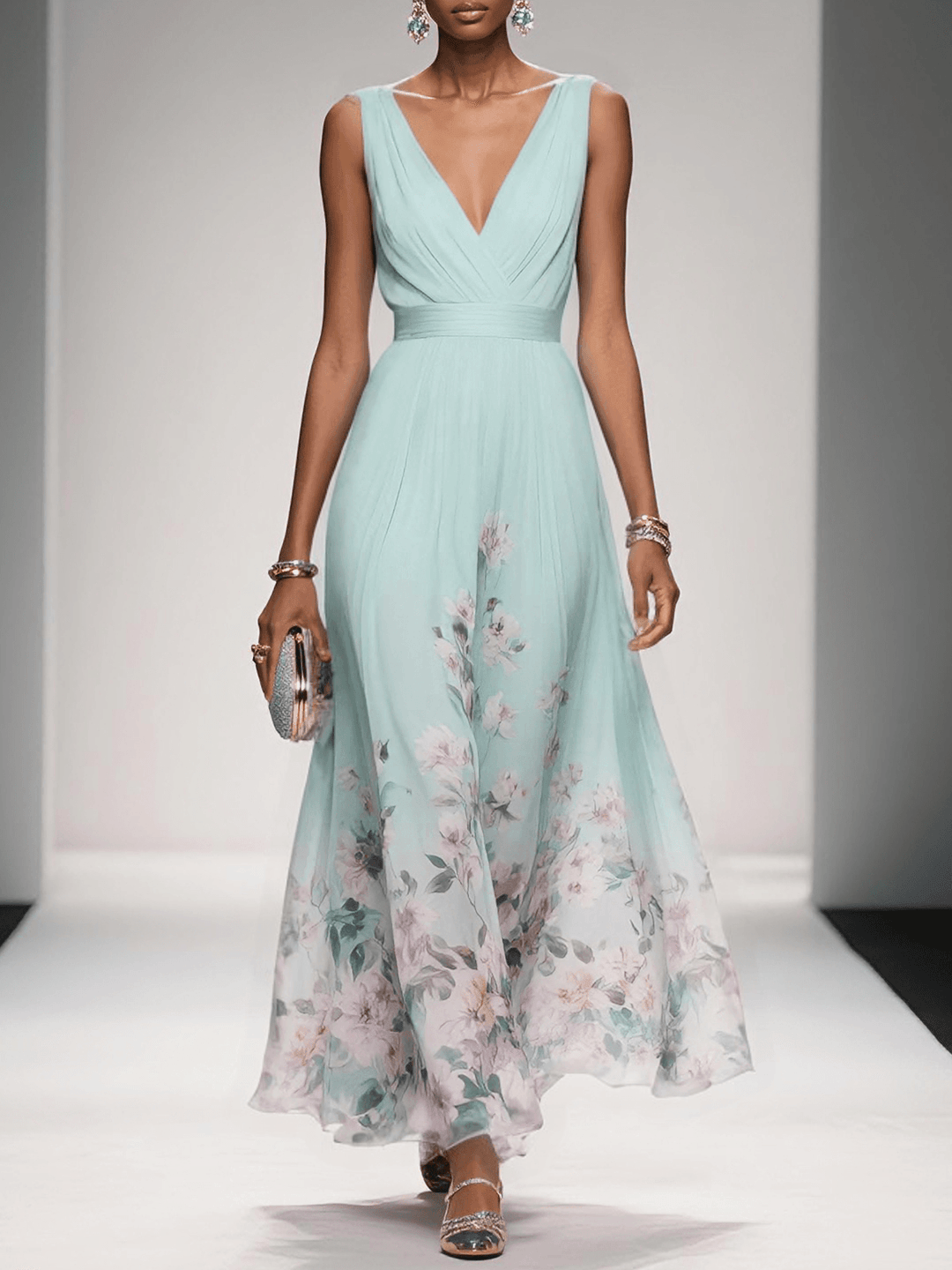 Celia | Women Floral Print Wedding Guest Dress