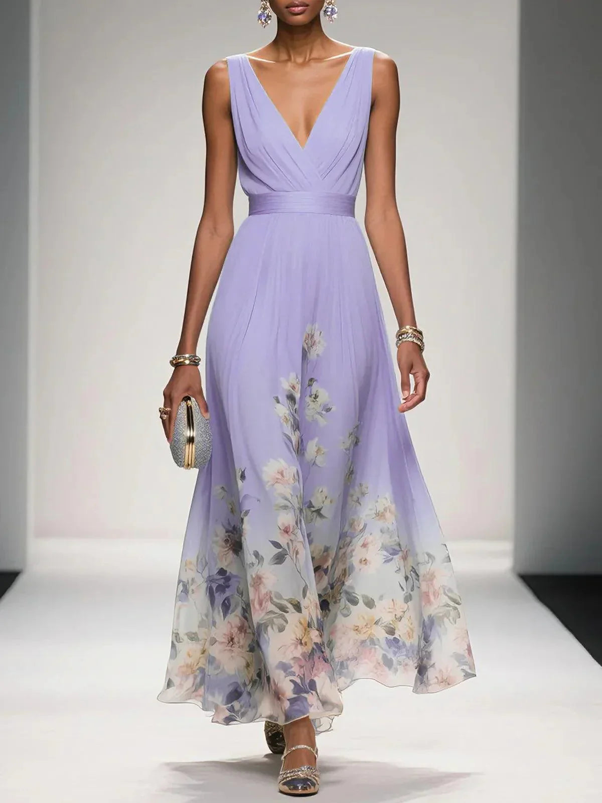 Celia | Women Floral Print Wedding Guest Dress