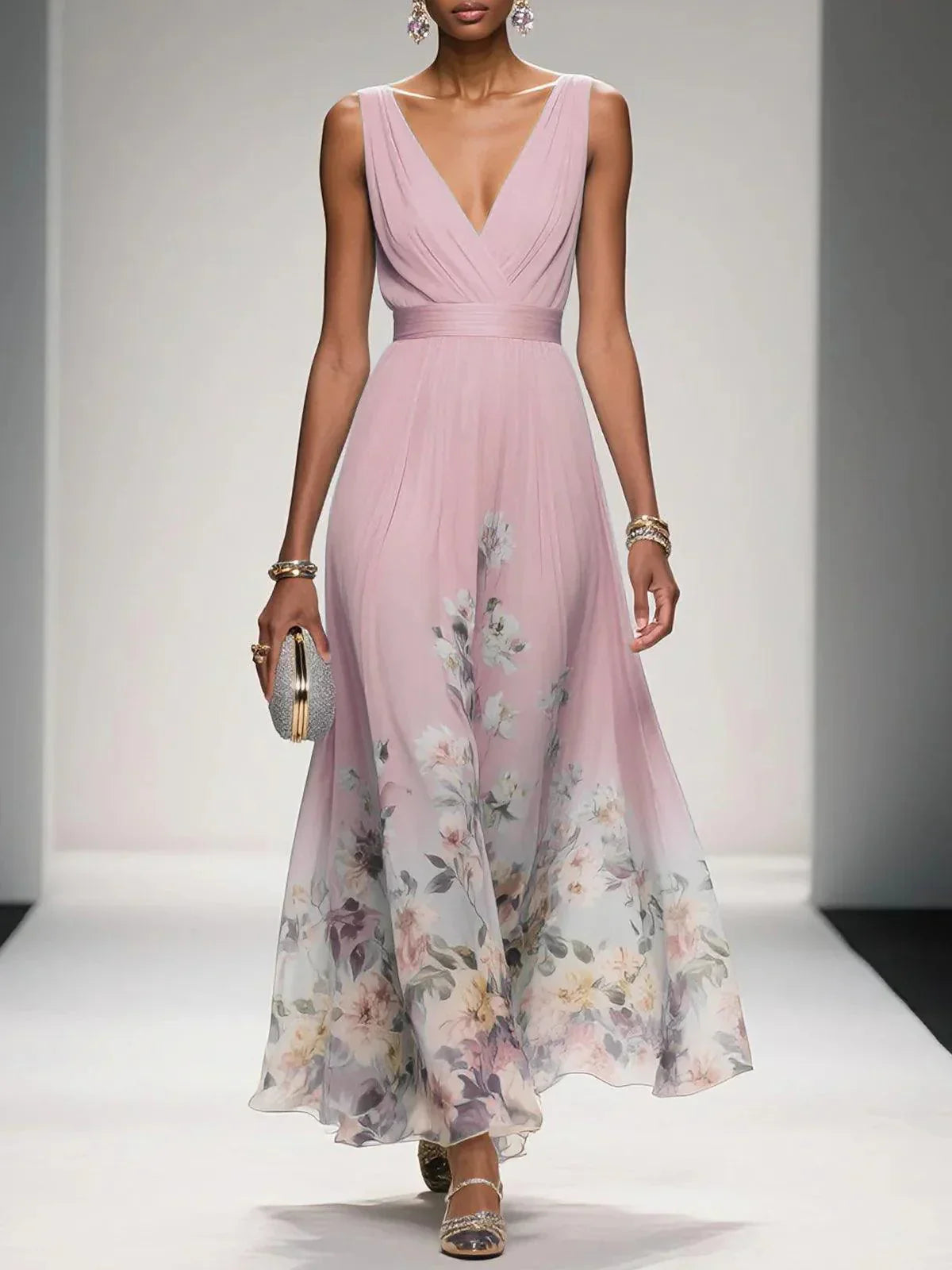 Celia | Women Floral Print Wedding Guest Dress