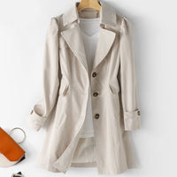 Aliza | Women’s Classic Tailored Trenchcoat with Buttons