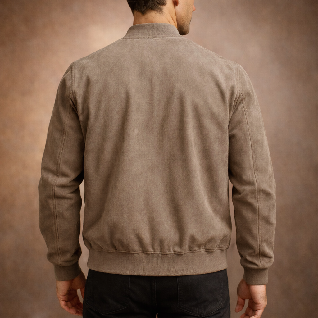 Oisin | Men's Casual Suede Bomber Jacket