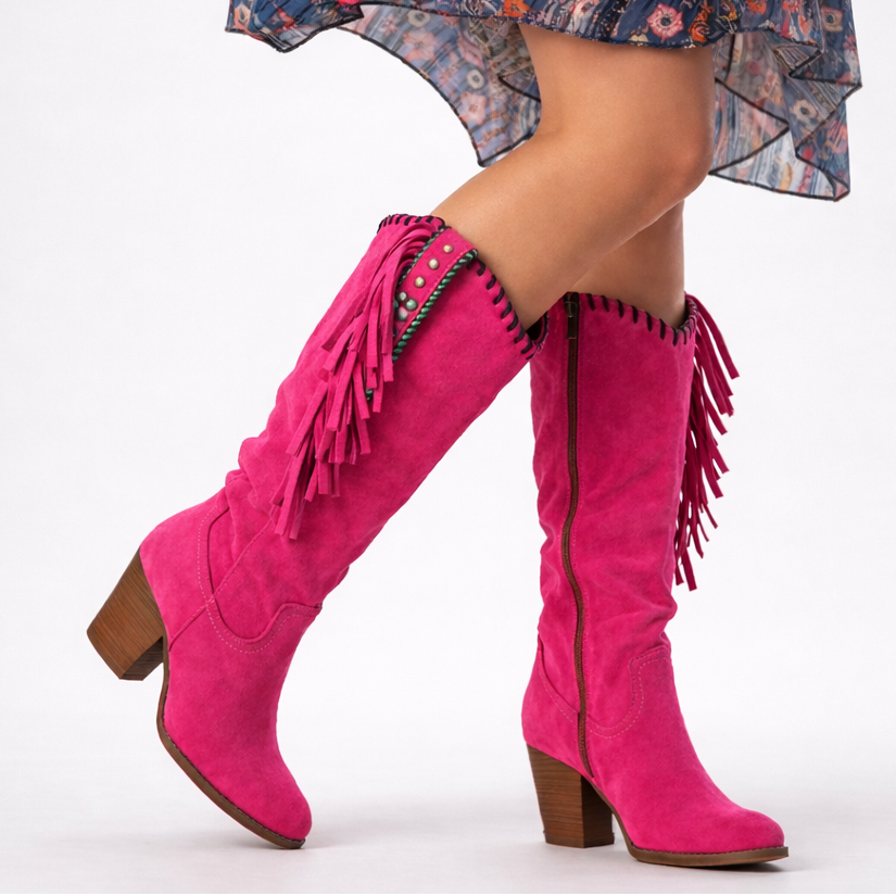 Giovanna | Women’s Fringe Knee High Cowboy Boots